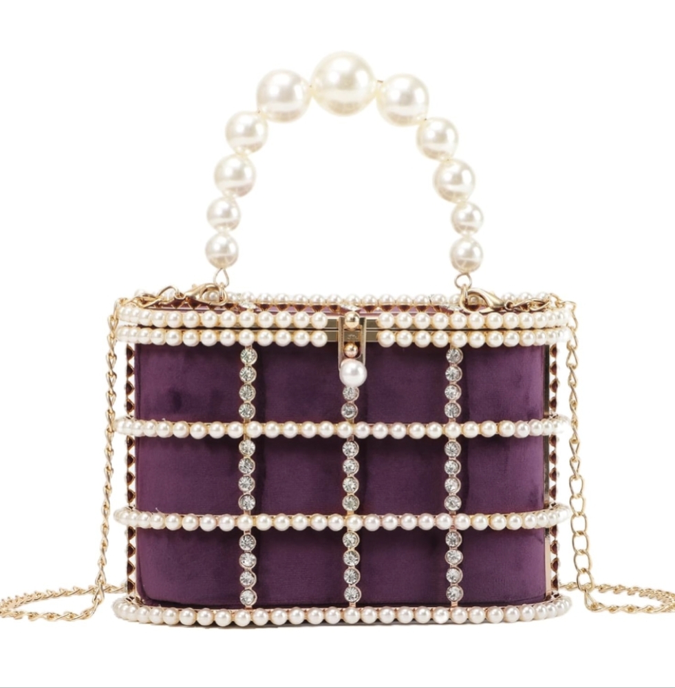 Purple Bucket Clutch